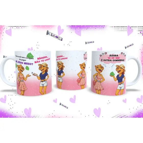 Caneca Premium Super Branca Personalizada Tema Mounjaro  325ml Opção de colocar seu Nome