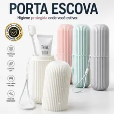 Estojo Porta Escova De Dente Organizador Multifucional Plástico Bolsa Escola Viagem Trabalho