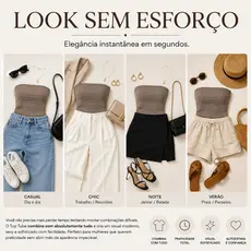 Cropped Top Tube Feminino Tomara que Caia