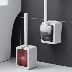 Escova Sanitária com Suporte de Parede Sortida Design Moderno e Cabo Ergonômico para Banheiro