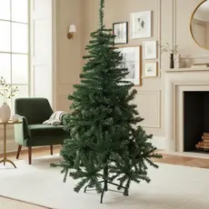 Árvore de Natal 1,50m Verde com 380 Galhos Realistas, Montagem Fácil e Base em Ferro Resistente