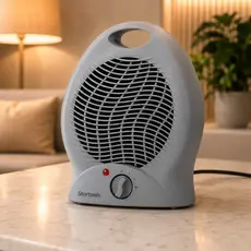 Aquecedor de Ar Elétrico 2000W Portátil 2 Temperaturas 127V 220V Cinza