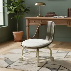 Banqueta Multiuso com Rodinhas Reforçada Confortável e Compacta para Casa e Trabalho
