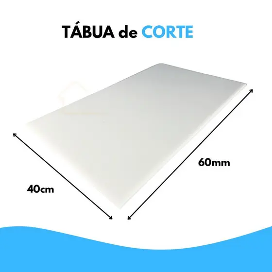 Tábua de corte Profissional Polietileno Carnes Legumes Verduras 60X40