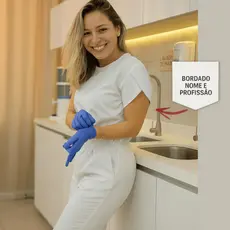 Conjunto Pijama Cirugico + BORDADO NOME E PROFISSÃO INCLUSO  (SOMENTE ESCRITA)