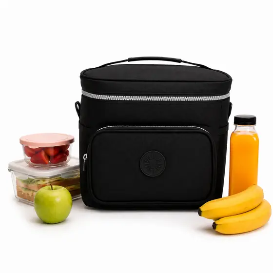 Bolsa Lancheira Térmica Grande c/ Alça de Mão e Transversal Ideal P/ Passeio Trabalho Fitnes Escolar