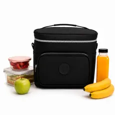 Bolsa Lancheira Térmica Grande c/ Alça de Mão e Transversal Ideal P/ Passeio Trabalho Fitnes Escolar