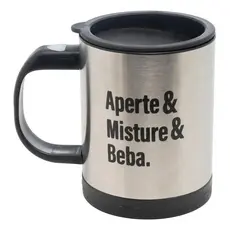 CANECA INOX COM TAMPA E MIXER 380ML LYOR