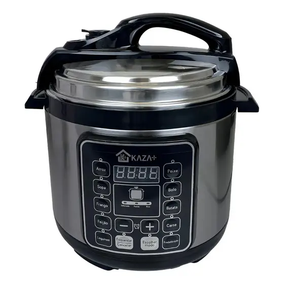 PANELA DE PRESSÃO ELÉTRICA INOX DISPLAY DIGITAL 5L 1000W