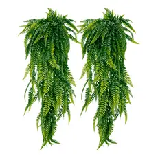 1 ou 2 Samambaias Artificiais 80cm Ambientes Internos e Externos Folhagem Pendente Realista