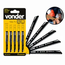 Kit 5 Lâminas de Serra Tico-Tico Universal VD111CM - Vonder - Cortes Precisos em Madeira e Plástico