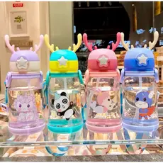 Garrafa De Alce Água Infantil Criança Portátil Com Desenho Multicolorido
