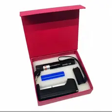 Caneta Laser Pointer 303 Verde com Bateria Recarregável com Chave de Segurança