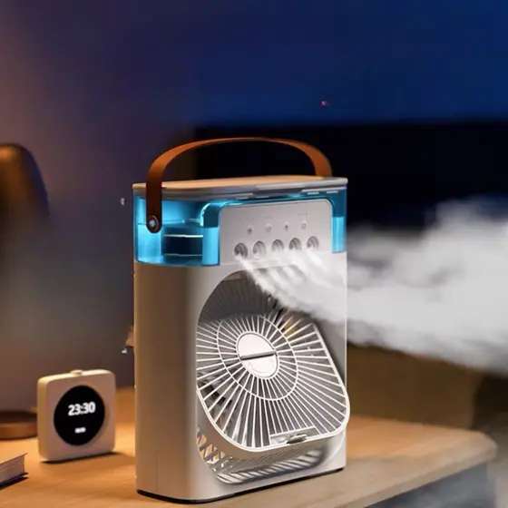 GRANDE Ar Condicionado Climatizador Umidificador Ventilador Portátil Led Quarto Sala Escritório Mesa