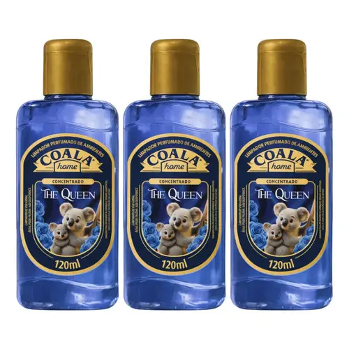 Kit 3 Coala Limpador Perfumado De Ambientes The Queen 120ml The Queen