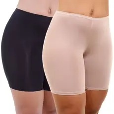 Short Segunda Pele Anágua Usar Debaixo do Vestido e Saia Evita Assadura Preto e Bege