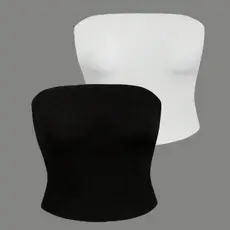 Kit com 2 Cropped Tubinho Suplex Modelagem Acinturada Top Feminino Comprido