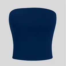 Top Tube Cropped Básico Feminino Tomara que Caia Comprido Tubinho Duplo Sem Bojo