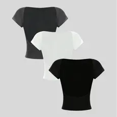 Blusa Costa Nua Preto Branco Marrom Cinza Cropped Tubinho Cropped Aberto Nas Costas Nu