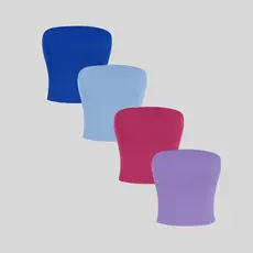 Kit 4 Top Tube Todo Forrado Suplex Slim Fit Dupla Camada