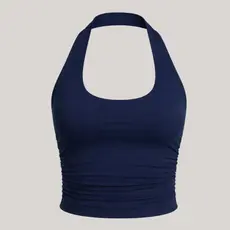 Top Cropped Feminino Frente única SUPLEX Costas Nuas Ajuste Slim