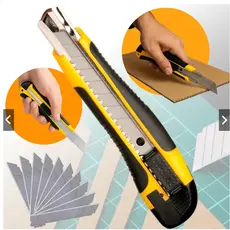 Kit Estilete Profissional Emborrachado Para Gesseiro E Abertura De Caixas Top