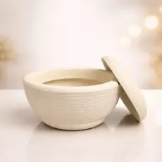 Vaso de Planta Decorativo Bacia Escovada com Prato em Polietileno Suculentas e Cactos