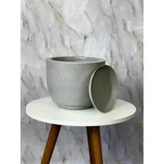 Vaso de Planta Bojo Liso 1 Moderno Decorativo com Prato – Polietileno Resistente para Casa e Jardim