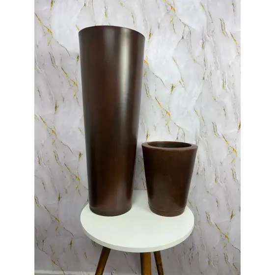 Kit com 2 Vaso de planta cone Ibiza grande e pequeno moderno decorativo para casa, jardim