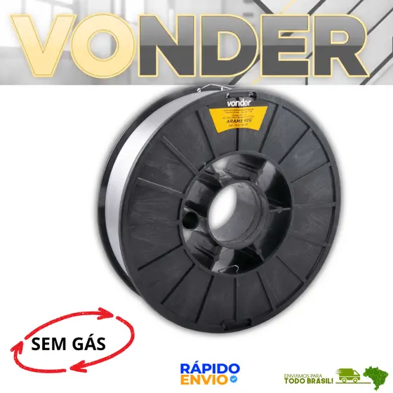 Arame De Solda Mig 0,8mm Carretel Com 5Kg Sem Gás Vonder Resistente Oferta Premium Top Original