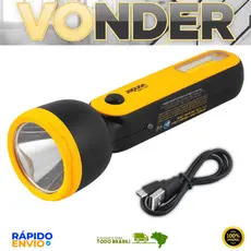 Lanterna Recarregável Com Led Super Potente Original Vonder Resistente Oferta Premium Original