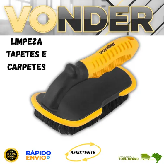 Escova Para Limpeza De Tapetes E Carpetes Automotivo Carro Vonder Resistente Oferta Premium