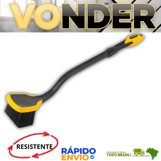 Escova Longa Macia Para Caixa De Rodas Vonder Resistente Premium Alta Qualidade