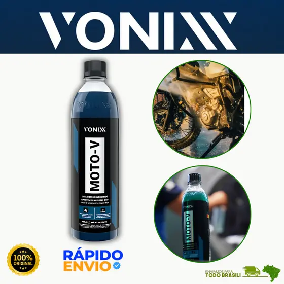 Shampoo Para Lavar Motos Desengraxante Barro Lama Graxa óleo Vonixx 500ml Oferta Premium Original