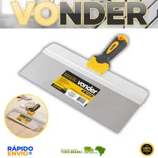 Espátula De Aço Para Gesso Massa Corrida Drywall 12" 305mm Vonder Resistente Oferta Premium