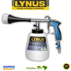 Pistola Tornador Pneumática 1L Para Limpeza Lynus Limpeza Profunda Carpetes Bancos Tetos Premium