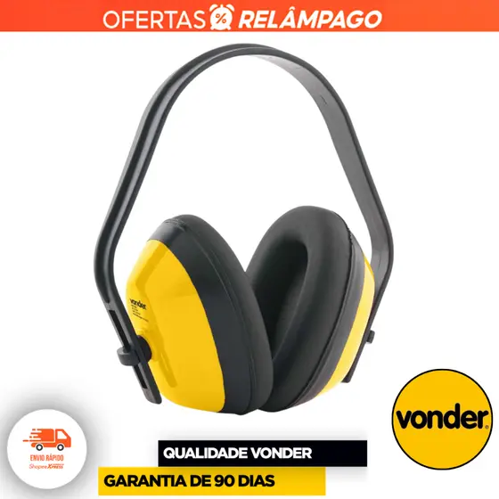Abafador De Ruido Protetor Auricular Tipo Concha 10DB Epi Vonder Resistente Profissional Premium Top