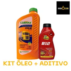KIT LUBRAX TOP TURBO ESSENCIAL 15W40 API CI-4 1 LITRO +  ADITIVO DE MOTOR BARDAHL B12 500ML