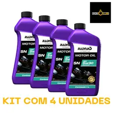 KIT 4 LITROS ÓLEO MOTOR OIL RADNAQ 5W30 SINTÉTICO