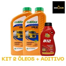 KIT 2 LITROS LUBRAX TOP TURBO ESSENCIAL 15W40 API CI-4 + ADITIVO DE MOTOR BARDAHL B12 500ML