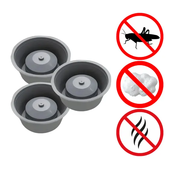 Kit 3 Adaptador Tira Mau Cheiro Ralo Anti Odor Inseto Espuma 10cm | Produto De Alta Qualidade