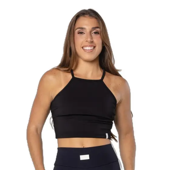 Top Poliéster Vibe Color Preto