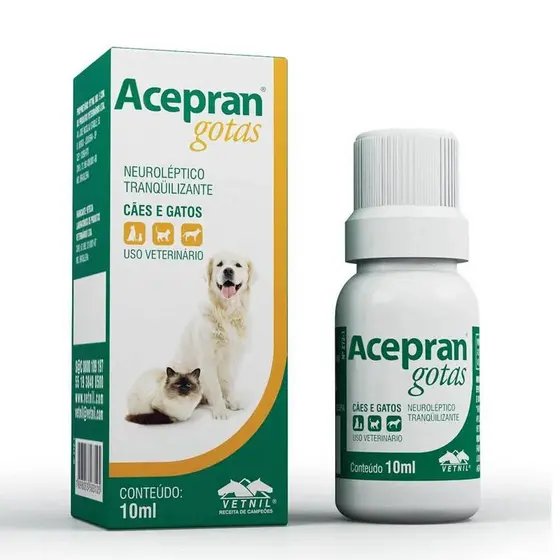 Acepran Gotas 10ml 100% ORIGINAL Para Cães E Gatos - Vetnil