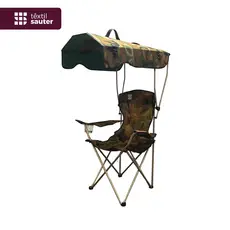 Cadeira Camping Portatil Dobravel Camuflada com teto toldo cobertura porta copos suporta até 150kg