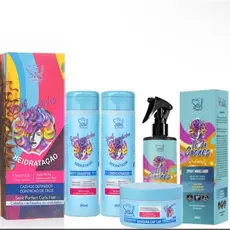 Kit Soul Cosméticos Cacheadinha Reidratação+Spray modelador To de Cachos
