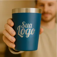 260ML - Copo Térmico Personalizado com Sua Logo/Nome/Sua Identidade – Gravação a Laser Ideal para Brindes ou Presentes