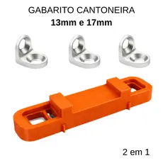 Gabarito 13mm e 17mm Furação Cantoneira MDF Suporte Cadeirinha Instalação Precisa Marcenaria
