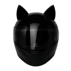 Orelha de Gato para Capacete Moto Bike Par 2 Peças com Fita Dupla Face Preto ou Branco