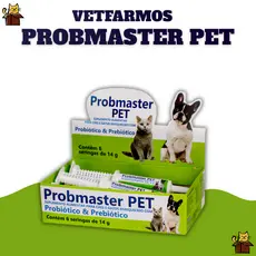 Suplemento Probmaster Probiótico e Prebiótico Para Cães e Gatos 14g