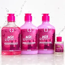 Kit Para Cabelo Rapunzel Shampoo Condicionador Máscara Hidratação e Brilho
